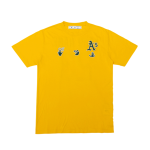 오프화이트 MLB 오크랜드 S/S 티셔츠 옐로우