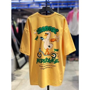 [와다]남녀공용 스쿠터오리 프린팅 티셔츠(JEBV10506