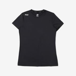 [휠라] [휠라] 여성 레귤러핏 폴리싱글 티셔츠 (FS2RSE2257F_BLK) (FS2RSE2257F_BLK)
