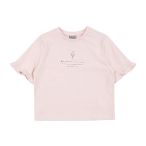 [빈]핑크 튤립 나염 티셔츠 BX16TS02PK