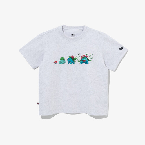 [뉴에라키즈] 포켓몬 에볼루션 이상해꽃 티셔츠 헤더 그레이(13695394)